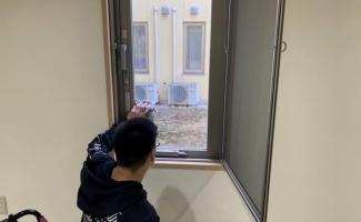 窓ふき！
