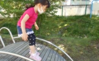 高い所に登れたよ