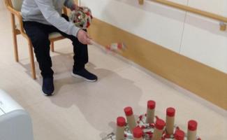  輪投げゲーム　何点とれたかな？