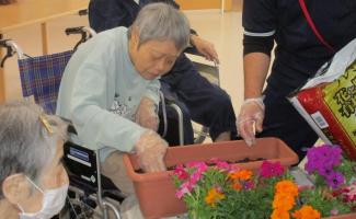 次は土を入れますよ。