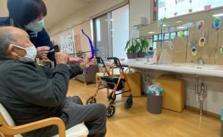 鬼の顔に狙いを定めて